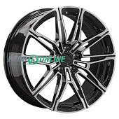 Литой диск LS Forged LS FG45 9x19 5x112 ET 44 Dia 66.6 (чёрный глянцевый с полированной лицевой частью)