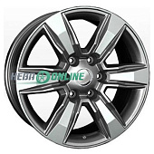 Литой диск Replay TY202 7.5x18 6x139.7 ET 25 Dia 106.1 (серый темный глянцевый полностью полированнный)