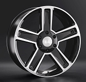 Литой диск LS Wheels LS1296 8x17 6x139.7 ET 38 Dia 100.1 (чёрный глянцевый с полированной лицевой частью)