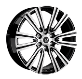 Литой диск LS Forged LS FG15 8x19 6x139.7 ET 25 Dia 106.1 (чёрный глянцевый с полированной лицевой частью)