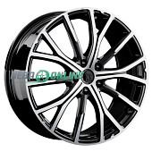 Литой диск LS Forged LS FG21 8x19 5x120 ET 30 Dia 72.6 (чёрный глянцевый с полированной лицевой частью)