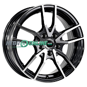 Литой диск Megami MGM-20 6.5x16 4x98 ET 35 Dia 58.6 (черный с полированной лицевой частью)