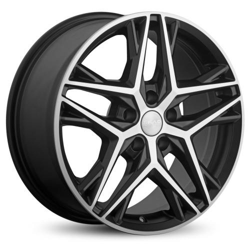 Скад Челси 8x18 5x130 ET 43 Dia 84.1 (чёрный глянцевый с полированной лицевой частью)