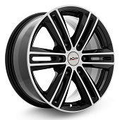 Литой диск X Trike X-124 7.5x17 6x139.7 ET 25 Dia 106.1 (черный с полированной лицевой частью)
