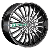 Литой диск Replay TA12 8.5x20 6x139.7 ET 36 Dia 100.1 (черный с полированным ободом)