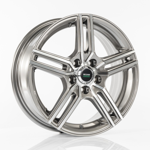 Megami MGM-1 5.5x14 4x100 ET 39 Dia 56.6 (чёрный глянцевый с полированной лицевой частью)