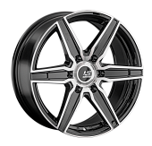 Литой диск LS FlowForming RC62 8x18 6x139.7 ET 40 Dia 75.1 (чёрный глянцевый с полированной лицевой частью)