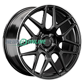 Литой диск LS Forged LS FG43 9x21 5x112 ET 34 Dia 66.6 (черный матовый с полированным ободом)