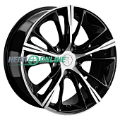 Литой диск Replay HV67 8x18 5x114.3 ET 37 Dia 66.6 (чёрный глянцевый с полированной лицевой частью)