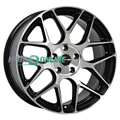 Литой диск PDW P40SC 7025 8x18 5x108 ET 40 Dia 67.1 (черный глянецевый с полировкой)