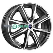 Литой диск КиК Арнар (КС904) 7x16 5x100 ET 38 Dia 67.1 (черный с полированной лицевой частью)