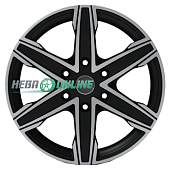 Литой диск Mak King 6 9x20 6x139.7 ET 60 Dia 93.1 (чёрный матовый с полированной лицевой частью)