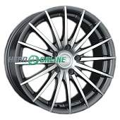 Литой диск LS Wheels LS367 6.5x15 4x98 ET 32 Dia 58.6 (чёрный глянцевый с полированной лицевой частью)