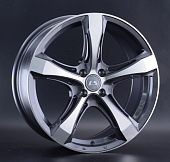 Литой диск LS Wheels LS1053 7.5x17 4x100 ET 40 Dia 60.1 (чёрный глянцевый с полированной лицевой частью)
