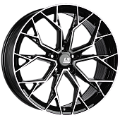 Литой диск LS FlowForming RC61 9x20 5x114.3 ET 45 Dia 67.1 (чёрный глянцевый с полированной лицевой частью)