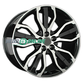 Литой диск Replay LR45 9.5x22 5x120 ET 49 Dia 72.6 (чёрный глянцевый с полированной лицевой частью)