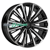 Литой диск Replay TY451 7.5x19 6x139.7 ET 25 Dia 106.1 (чёрный глянцевый с полированной лицевой частью)