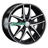 Литой диск LS Wheels LS855 6.5x15 5x114.3 ET 38 Dia 73.1 (чёрный глянцевый с полированной лицевой частью)