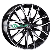 Литой диск LS Wheels LS916 6.5x17 4x100 ET 41 Dia 60.1 (чёрный глянцевый с полированной лицевой частью)