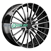 Литой диск LS Forged LS FG44 10x21 5x112 ET 48 Dia 66.6 (чёрный глянцевый с полированной лицевой частью)