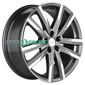 Литой диск Khomen KHW1905 7.5x19 5x120 ET 41 Dia 59.5 (серый с полированной лицевой частью)