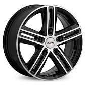 Литой диск X Trike X-123 6.5x16 5x139.7 ET 40 Dia 98.5 (черный с полированной лицевой частью)
