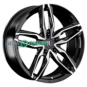 Литой диск Replay SK214 8x18 5x112 ET 43 Dia 57.1 (чёрный глянцевый с полированной лицевой частью)