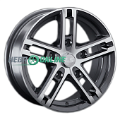 Литой диск LS Wheels LS292 6.5x15 5x139.7 ET 40 Dia 98.5 (серый темный глянцевый полностью полированнный)
