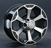 Литой диск LS Wheels LS187 7.5x18 6x139.7 ET 46 Dia 67.1 (чёрный глянцевый с полированной лицевой частью)