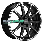 Литой диск Khomen KHW1707 6.5x17 4x100 ET 50 Dia 60.1 (черный с полировкой)
