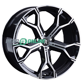 Литой диск Replay LR75 9.5x21 5x120 ET 49 Dia 72.6 (чёрный глянцевый с полированной лицевой частью)