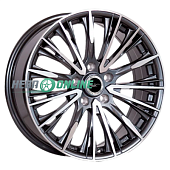 Литой диск Lizardo Octopus XH130 7.5x18 5x114.3 ET 49.5 Dia 67.1 (серый темный глянцевый с полированным ободом)