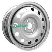 Штампованный диск ТЗСК Hyundai Solaris/Kia Rio 3 6x15 4x100 ET 48 Dia 54.1 (серебристый)