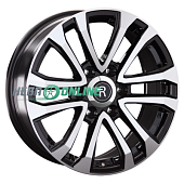 Литой диск Replay TY309 7.5x18 6x139.7 ET 25 Dia 106.1 (чёрный глянцевый с полированной лицевой частью)