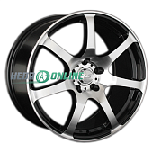 Литой диск LS Wheels LS789 7.5x17 5x112 ET 35 Dia 66.6 (чёрный глянцевый с полированной лицевой частью)